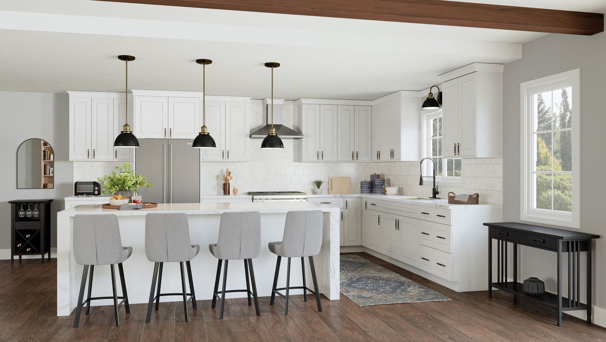 Design House Brookings 24-in W x 30-in H x 12-in D White Maple Wall Ready To Assemble Plywood Cabinet (Recessed Panel Shaker Door Style)