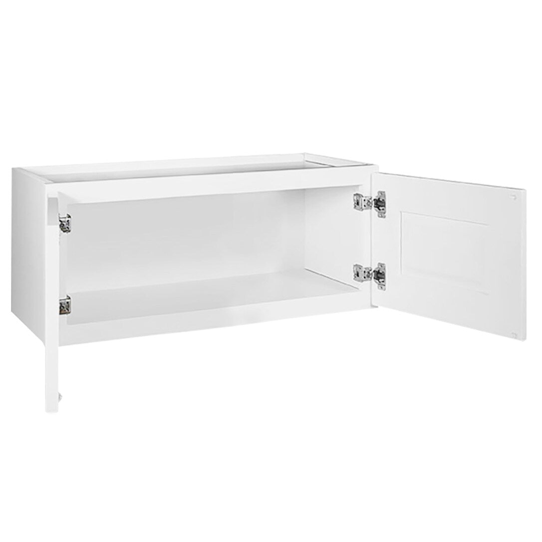 Design House Brookings 30-in W x 12-in H x 12-in D White Maple L-shaped Wall Fully Assembled Plywood Cabinet (Recessed Panel Shaker Door Style)