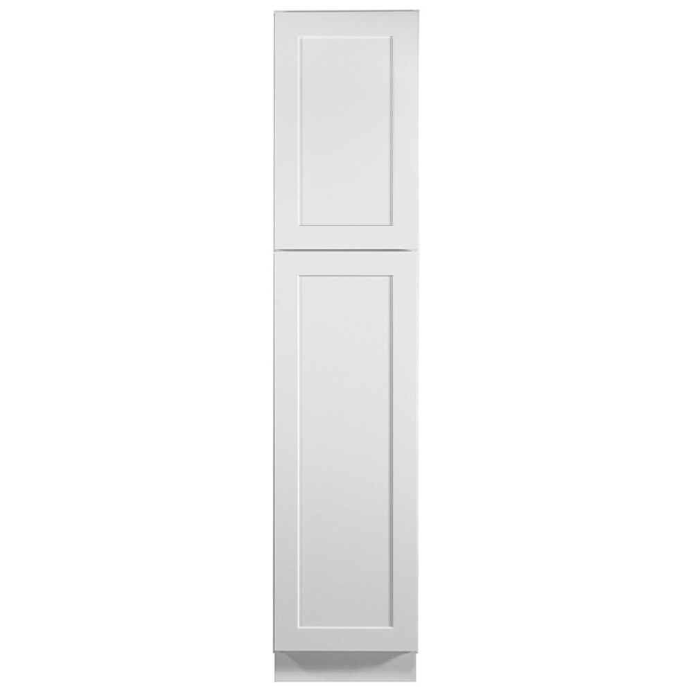 Design House Brookings 18-in W x 84-in H x 24-in D White Maple Pantry Fully Assembled Plywood Cabinet (Recessed Panel Shaker Door Style)