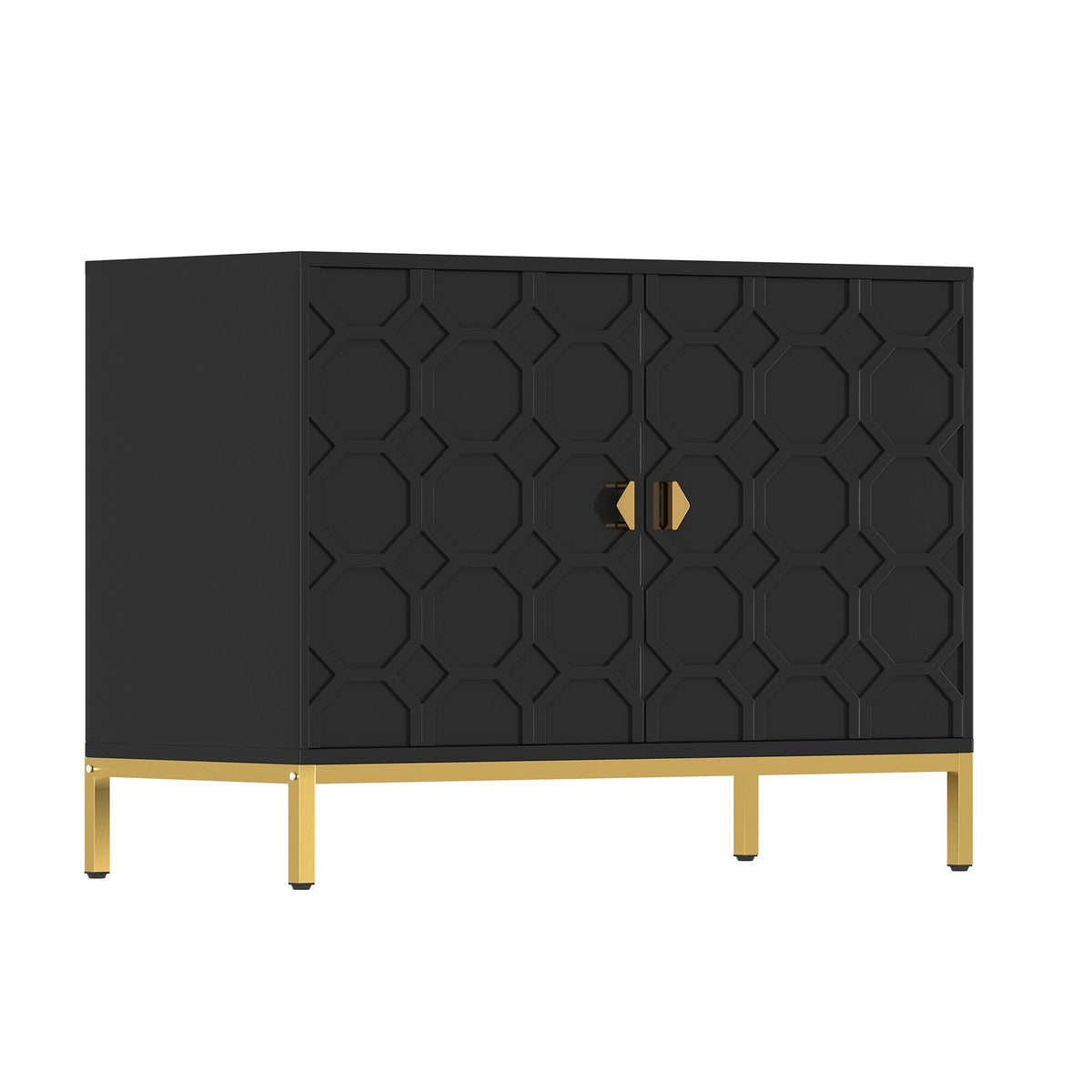 Clihome 15.75-in W x 26.25-in H Mdf Black Freestanding Utility Storage Cabinet