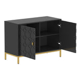 Clihome 15.75-in W x 26.25-in H Mdf Black Freestanding Utility Storage Cabinet