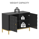 Clihome 15.75-in W x 26.25-in H Mdf Black Freestanding Utility Storage Cabinet