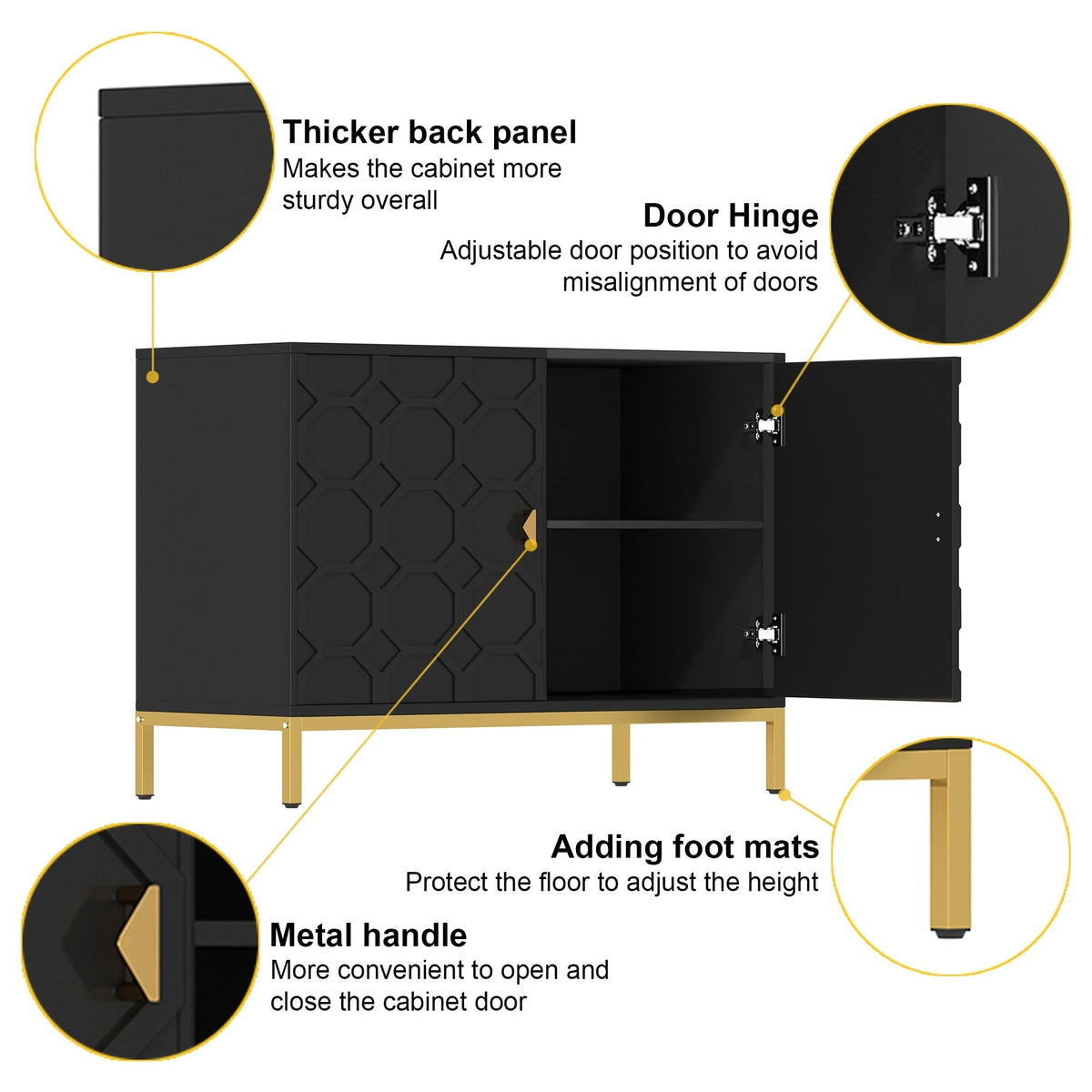 Clihome 15.75-in W x 26.25-in H Mdf Black Freestanding Utility Storage Cabinet