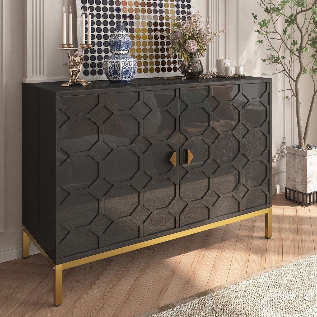 Clihome 15.75-in W x 26.25-in H Mdf Black Freestanding Utility Storage Cabinet