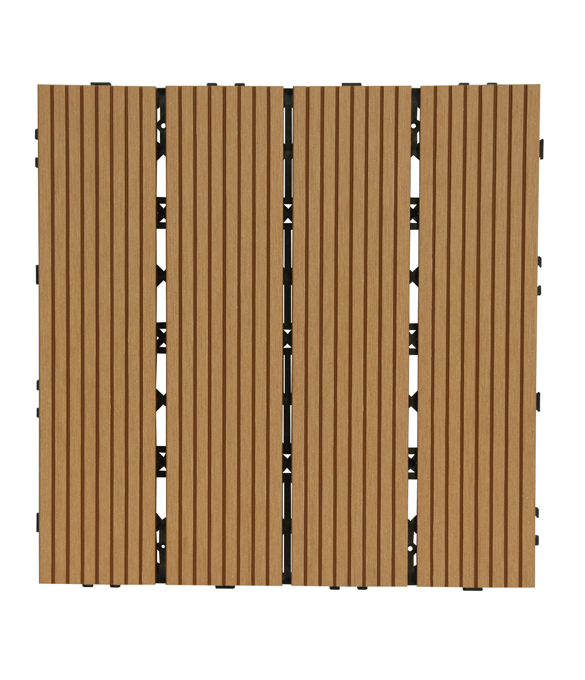 10-Pack Teak Prefinished Pressure Treated Composite Deck Tile
