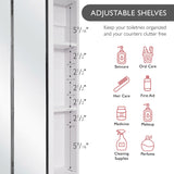 Design House Cyprus 25.1-in x 24.5-in Surface/Recessed Mount Clear Mirrored Medicine Cabinet