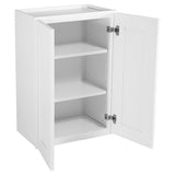 Design House Brookings 24-in W x 36-in H x 12-in D White Maple Wall Fully Assembled Plywood Cabinet (Recessed Panel Shaker Door Style)