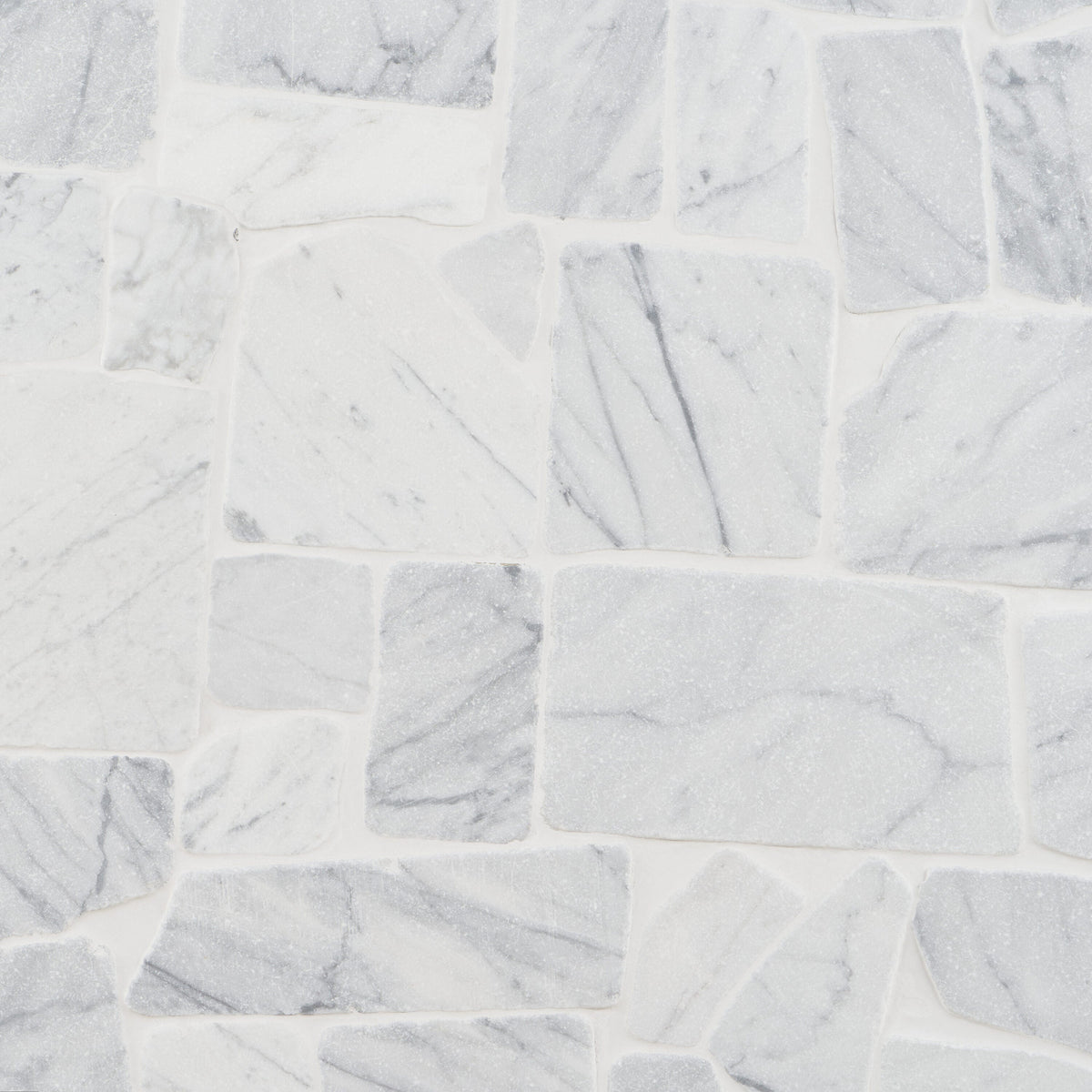 Artmore Tile Landscape Flagstone Carrara 36-in x 36-in Honed Natural stone Marble Marble look Pebble Mosaic Wall Tile product image