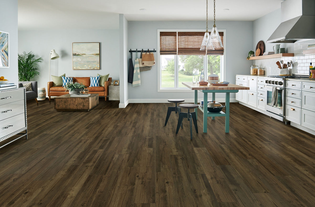 Armstrong Flooring Pro Mark Mudslide Brown Luxury Vinyl Plank Flooring - Waterproof, Glue Down, 35.95 Sq. Ft.