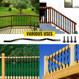 VEVOR Classic Composite Series 1-in x 1-in x 3-ft Iron Deck Post