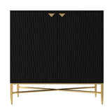 Clihome 15.75-in W x 32.87-in H Mdf Black Freestanding Utility Storage Cabinet