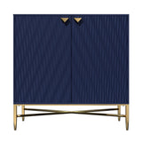 Clihome 15.75-in W x 32.87-in H Mdf Navy Freestanding Utility Storage Cabinet