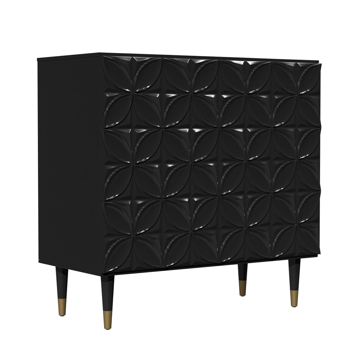 Clihome 15.75-in W x 31-in H Mdf Black Freestanding Utility Storage Cabinet