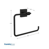 Maxted 3-Piece Bath Hardware Set with Towel Ring, Toilet Paper Holder and 24 in. Towel Bar in Matte Black - Super Arbor