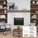Apollo Tile Silken Ivory White 4-in x 4-in Glossy Ceramic Stone Look Floor and Wall Tile (5.38-sq. ft/ Carton)
