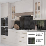 Apollo Tile Arte Black 2-in x 8-in Glossy Ceramic Brick Look Floor and Wall Tile (5.38-sq. ft/ Carton)