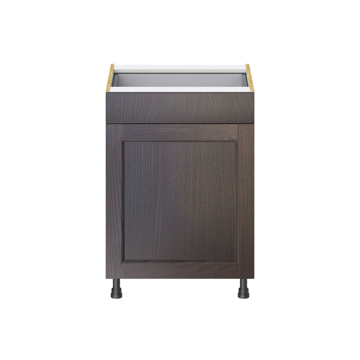 Hugo&Borg 24-in W x 34.5-in H x 24-in D Wood 1-Drawer Base Fully Assembled Cabinet (Recessed Panel Shaker Style)