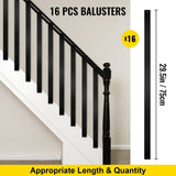 VEVOR 2-ft Black Aluminum Railing Panel (16-Pack)
