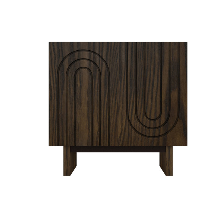 Clihome 15.75-in W x 30.71-in H Mdf Brown Freestanding Utility Storage Cabinet