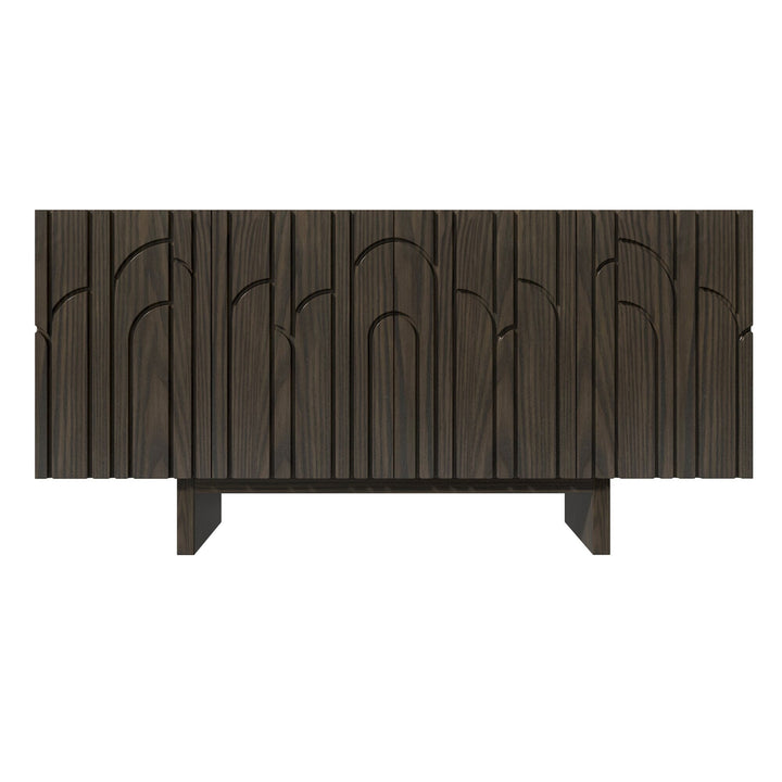 Clihome 15.75-in W x 30.71-in H Mdf Brown Freestanding Utility Storage Cabinet