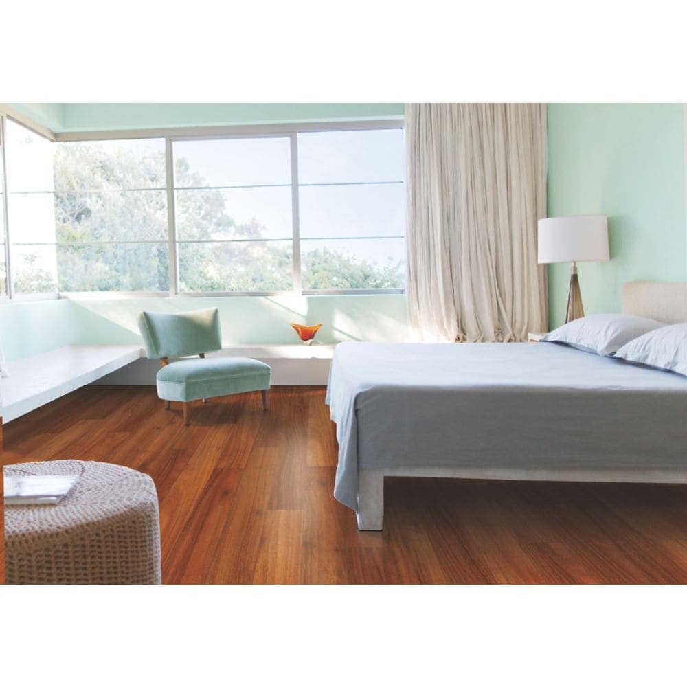 QuickStep Studio + Spill Repel Laguna Acacia 5.23-in W x 3.93-ft L Smooth Wood Plank Laminate Flooring