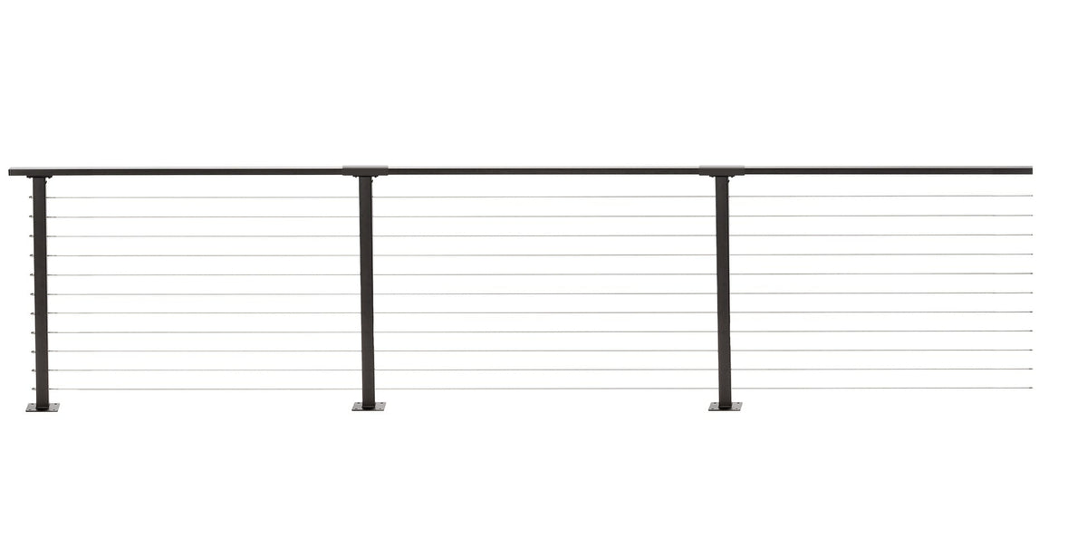 CityPost Deck Mount Bronze Steel Deck Cable Rail Kit