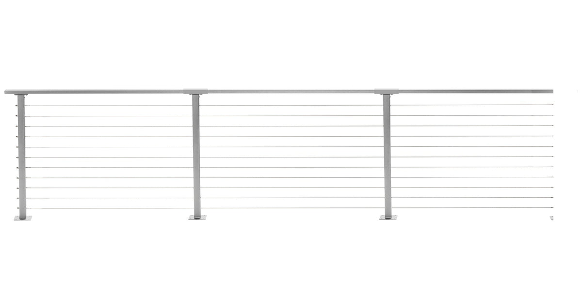 CityPost Deck Mount x 36-in Grey Steel Deck Cable Rail Kit