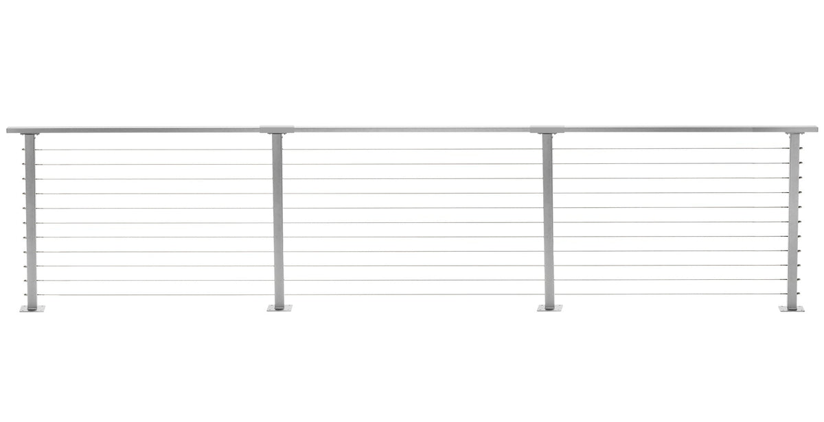 CityPost Deck Mount x 36-in Grey Steel Deck Cable Rail Kit