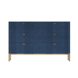 Clihome 6 drawers cabinet Blue 6-Drawer Accent Chest