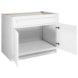 Design House Brookings 42-in W x 34.5-in H x 24-in D White Maple Sink Base Ready To Assemble Plywood Cabinet (Recessed Panel Shaker Style)