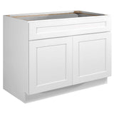 Design House Brookings 42-in W x 34.5-in H x 24-in D White Maple Sink Base Ready To Assemble Plywood Cabinet (Recessed Panel Shaker Style)