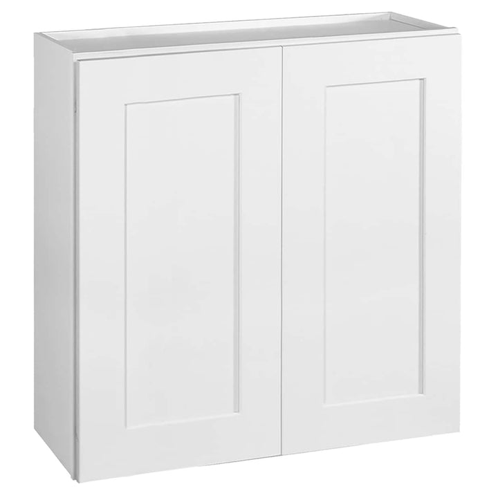 Design House Brookings 30-in W x 30-in H x 12-in D White Maple Wall Fully Assembled Plywood Cabinet (Recessed Panel Shaker Door Style)
