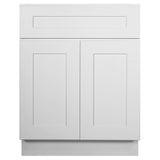 Design House Brookings 27-in W x 34.5-in H x 24-in D White Maple 1-Drawer Base Ready To Assemble Plywood Cabinet (Recessed Panel Shaker Style)