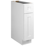 Design House Brookings 9-in W x 34.5-in H x 24-in D White Maple 1-Drawer Base Ready To Assemble Plywood Cabinet (Recessed Panel Shaker Style)