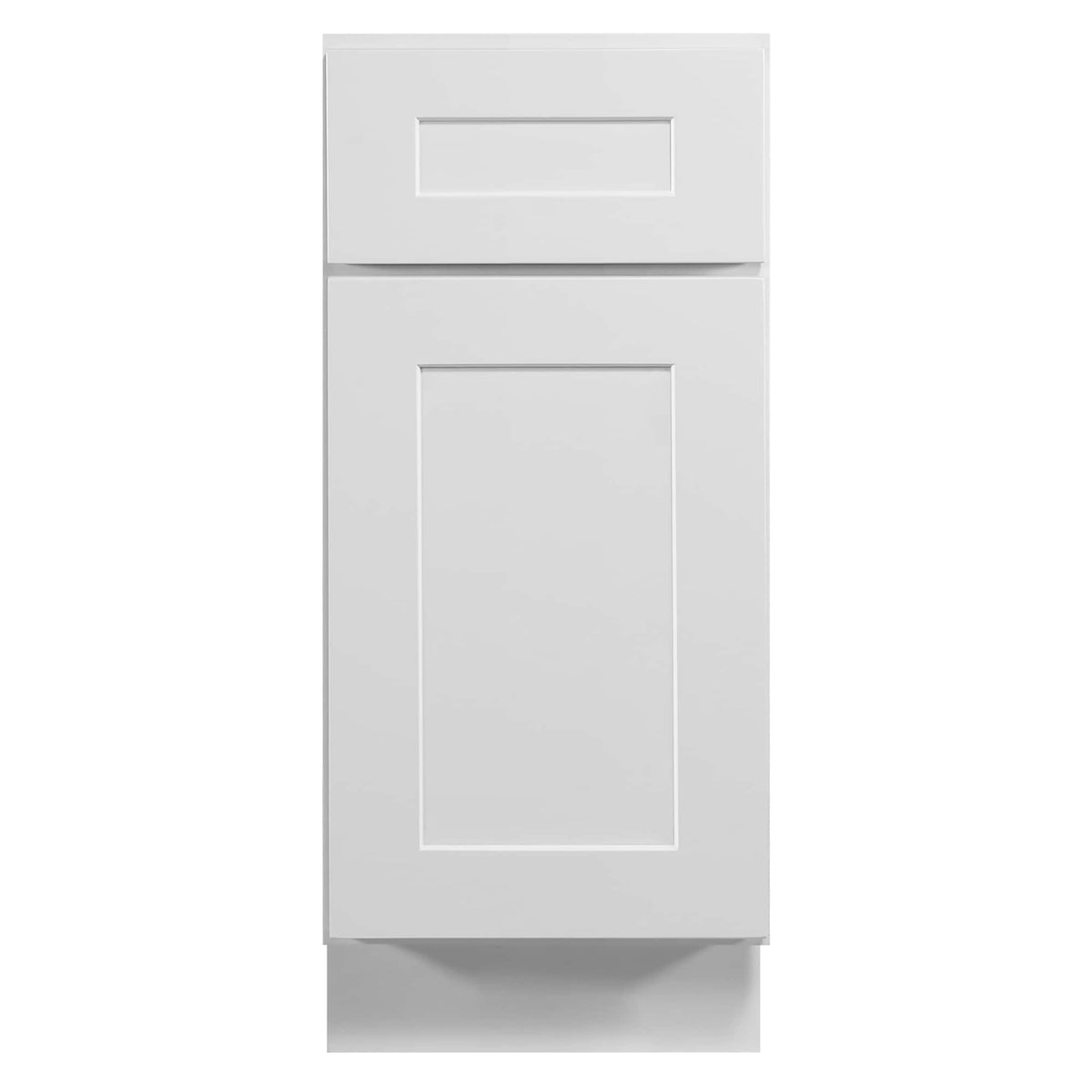 Design House Brookings 15-in W x 34.5-in H x 24-in D White Maple L-shaped 1-Drawer Base Fully Assembled Plywood Cabinet (Recessed Panel Shaker Style)