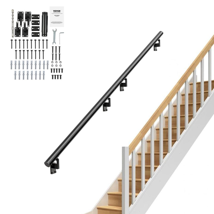 VEVOR Stairs service 12-ft x 7-in Aluminum Alloy Aluminum Deck Stair Rail Kit