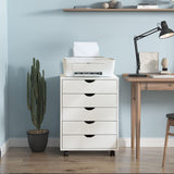 Maocao Hoom White 5-Drawer 15.7-in File Cabinet