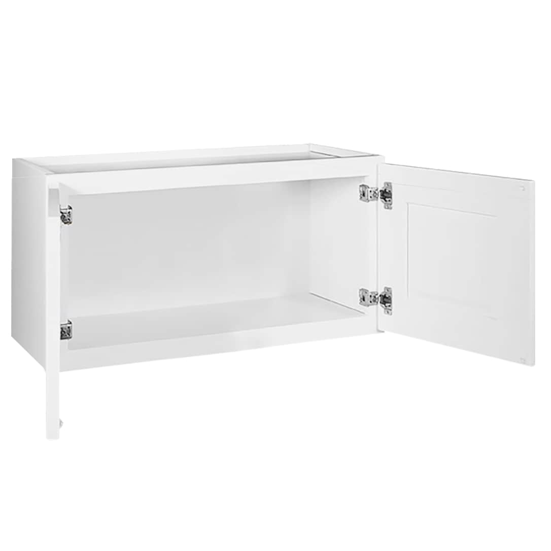 Design House Brookings 30-in W x 15-in H x 12-in D White Maple Wall Ready To Assemble Plywood Cabinet (Recessed Panel Shaker Door Style)