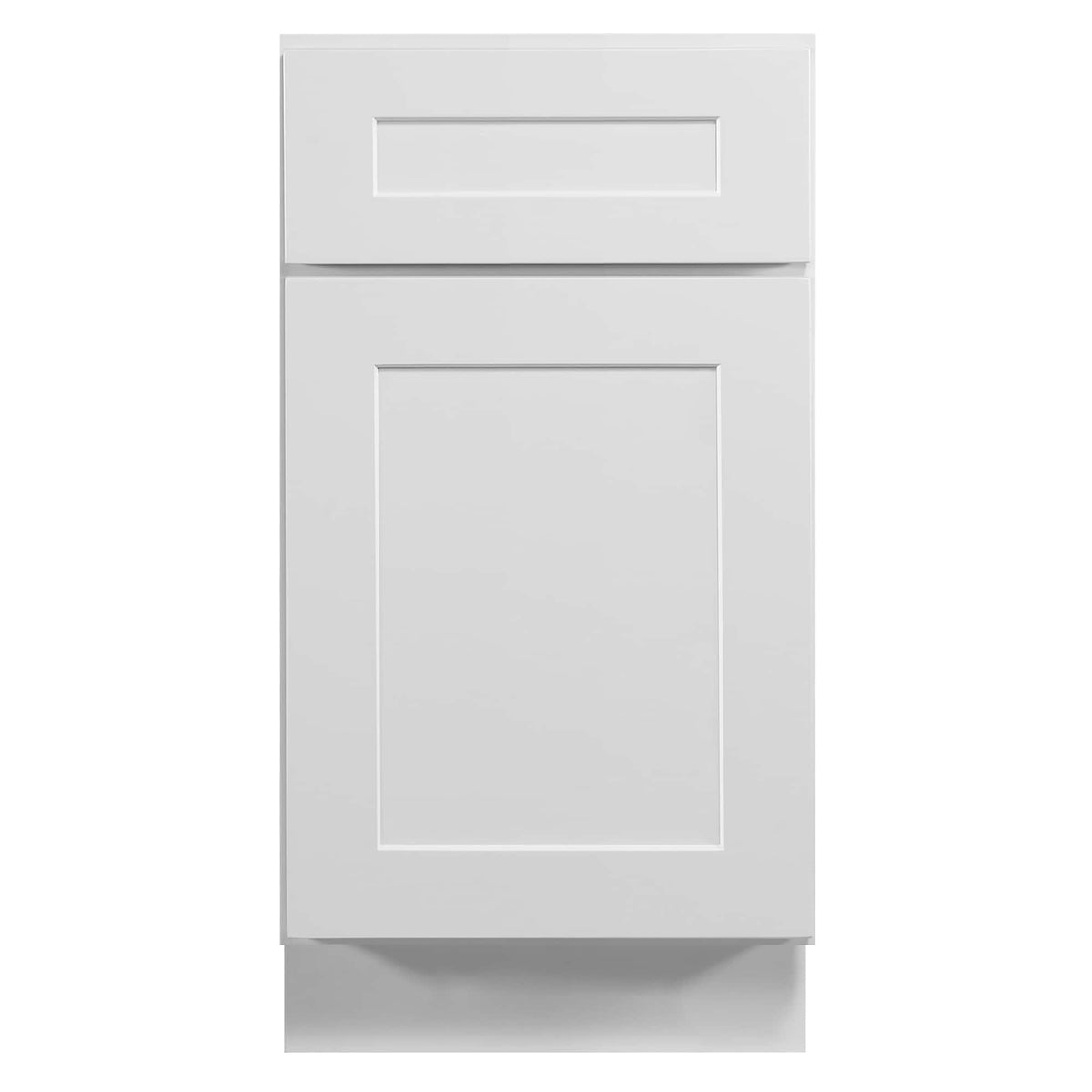 Design House Brookings 18-in W x 34.5-in H x 24-in D White Maple 1-Drawer Base Ready To Assemble Plywood Cabinet (Recessed Panel Shaker Style)
