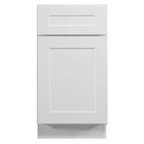 Design House Brookings 18-in W x 34.5-in H x 24-in D White Maple 1-Drawer Base Ready To Assemble Plywood Cabinet (Recessed Panel Shaker Style)