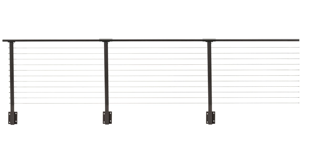 CityPost Face Mount x 36-in Bronze Steel Deck Cable Rail Kit