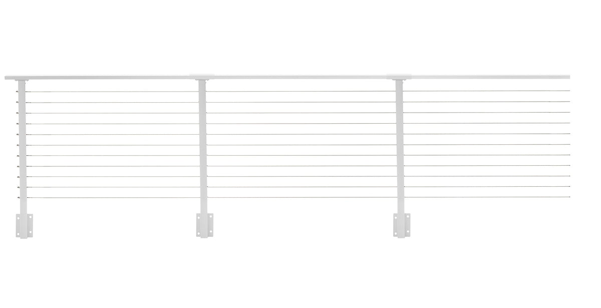 CityPost Face Mount x 36-in White Steel Deck Cable Rail Kit
