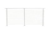 CityPost Deck Mount White Steel Deck Cable Rail Kit