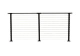 CityPost Deck Mount Black Steel Deck Cable Rail Kit