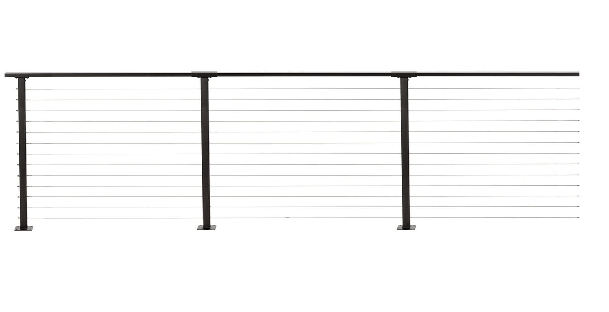 CityPost Deck Mount Bronze Steel Deck Cable Rail Kit