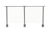 CityPost Face Mount x 42-in Grey Steel Deck Cable Rail Kit