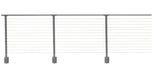 CityPost Face Mount x 42-in Grey Steel Deck Cable Rail Kit