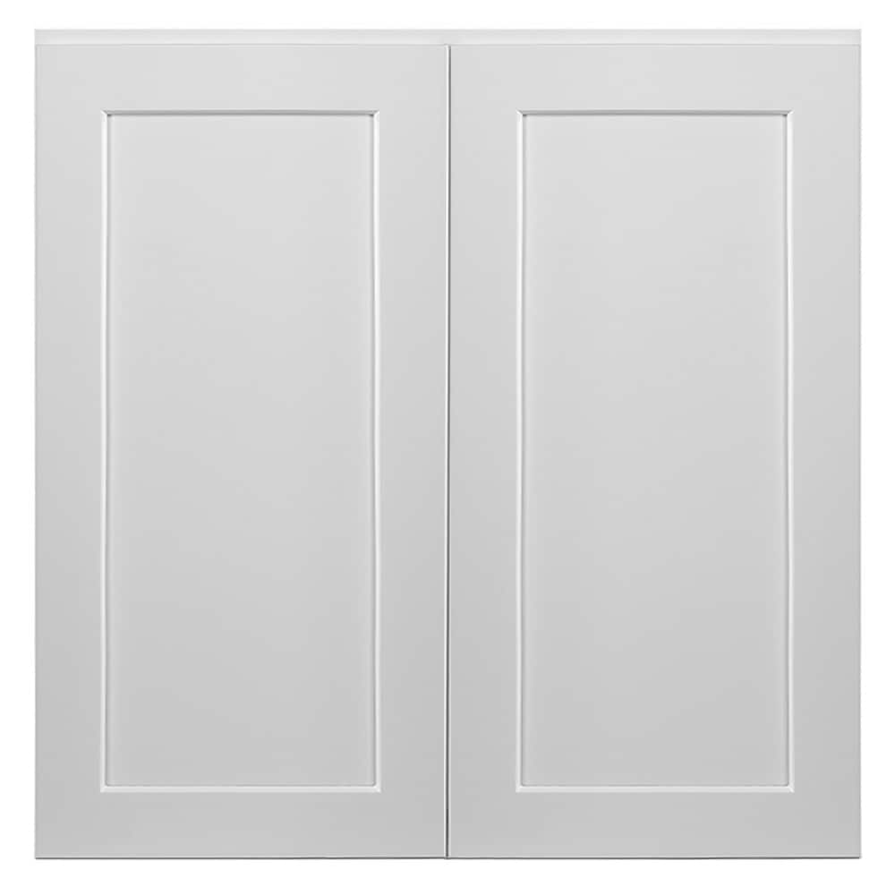 Design House Brookings 36-in W x 36-in H x 12-in D White Maple Wall Ready To Assemble Plywood Cabinet (Recessed Panel Shaker Door Style)