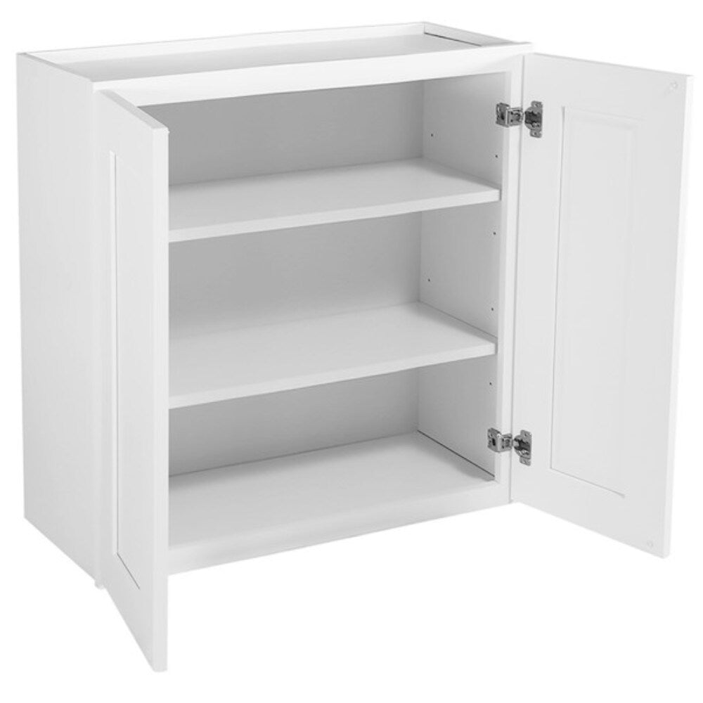 Design House Brookings 24-in W x 30-in H x 12-in D White Maple Wall Ready To Assemble Plywood Cabinet (Recessed Panel Shaker Door Style)