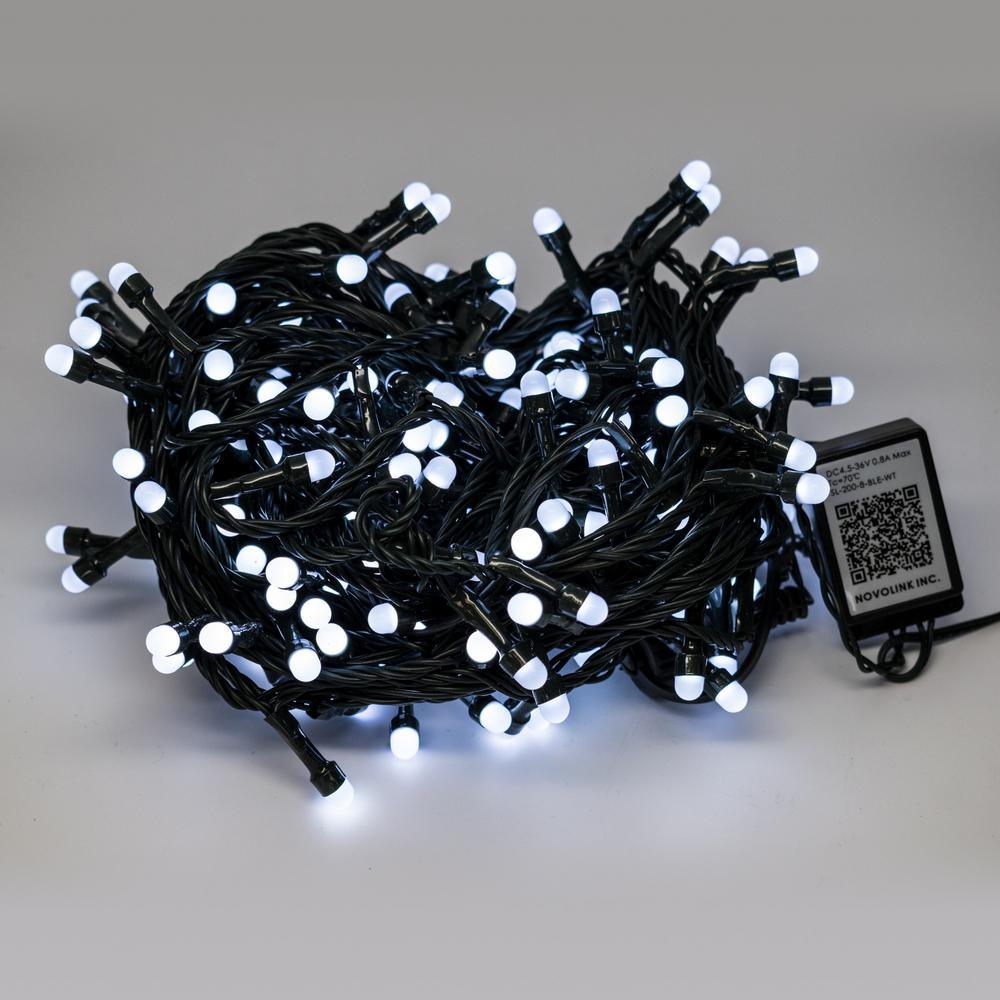8 mm 200 Lights Mini Globe Warm White LED Lights with Wireless Smart Control - Super Arbor